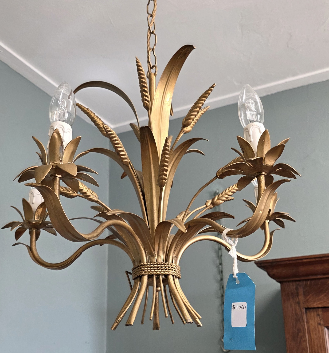 A vintage French Wheat Light 